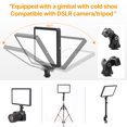thumbnail image 3 of Andoer Photography Lamp,Vl192 Portable Flat Bi-color Temperature Dimmable Cold Adapter Live Panel L-ed Video With Remote Contol Remote Contol Cold Contol Cold Adapter Dimmable Usb Powered Ainn Dsfen, 3 of 7