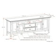 thumbnail image 3 of Redmond 72 inch Wide Solid Wood TV Stand in Distressed Grey For TVs up to 80 inches, 3 of 6