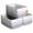 3-Tone Gray-13.5" x 8.5" x 5.5", variant on Black 11.8" x 8" x 4.5" Rectangle Rope Woven Storage Baskets 3 Pack for Shelves, Bathroom, Closet