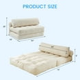 thumbnail image 2 of BALUS Folding Sofa Bed, Convertible Couch Sleeper,Fold Out Couch Bed,Floor Couch with Foam for Living Room/Bedroom, 50"W Beige, 2 of 6