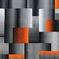 thumbnail image 6 of Emma + Oliver 6x9 Modern Cubist Olefin Accent Rug in Gradient Shades of Black, Gray and Orange with Natural Jute Backing, 6 of 6