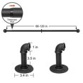 thumbnail image 4 of Barras de cortina para ventanas de 66 a 120 pulgadas, 1 pulgada, color negro, cortinas opacas ajustables resistentes para techo, recámara, patio, 4 of 8