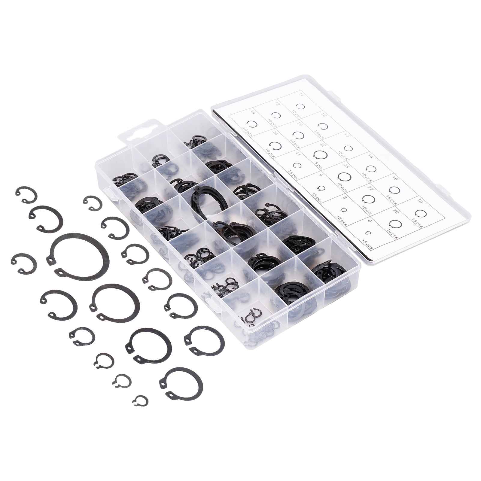 Snap Ring Assortment Kit External Circlip Snap Retaining Clip Rings - View #5