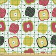 thumbnail image 2 of Ambesonne Fruit Fabric by the Yard Upholstery, Colorful Sliced Apples Print, 3 Yards, Multicolor, 2 of 5