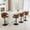 Brown+Black*4, variant on JUFU Bar Stools Set of 4 Adjustable Swivel Bar Stools with Back and Arms, Faux Leather Counter Height Bar Chairs, Hydraulic Kitchen Island Stools with Metal Base