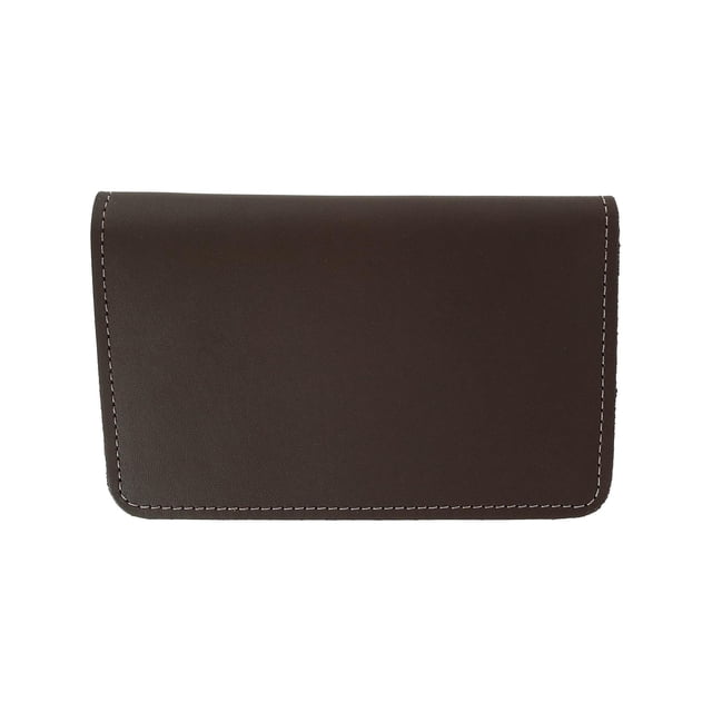 CTM® Leather Top Stub Checkbook Cover Wallet