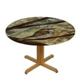 thumbnail image 3 of nygtbtfer Round Vinyl Fitted Tablecloth with Flannel Backing Elastic Edge Design Table Cover  Oil-Proof PVC Table Cloth 31-35, 3 of 8