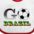 thumbnail image 4 of Inktastic Go, Brazil- Soccer, Football Boys or Girls Baby Bib, 4 of 4