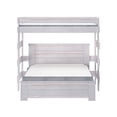 thumbnail image 4 of Farmhouse Twin Over Panel Queen L-Shaped Bunk Bed, White Wash, 4 of 8