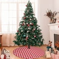 thumbnail image 7 of Rateoe Red Checkboard Print Christmas Tree Skirt 48" for Xmas Holiday New Year Party Circle Tree Mat Ornaments Decoration, 7 of 7