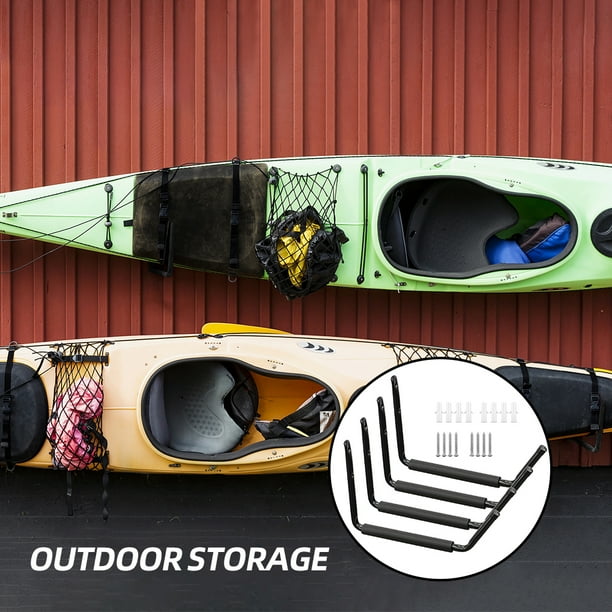 4pcs Kayak Storage Racks Heavy Duty Garage Hangers Jumbo Wall Hooks for Canoe Kayak