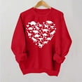thumbnail image 4 of Penkiiy Chandails en Molleton de la Saint-Valentin Love Heart : Chandails en Molleton de la Saint-Valentin pour Femmes Décontracté Graphique Adorable Pull à Manches Longues TP Rouge, 4 of 4