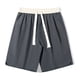 thumbnail image 2 of pstuiky Pantalones cortos casuales para hombre, Pantalones cortos casuales de color sólido con cintura elástica y bolsillo con cordón para hombre Pantalones cortos cargo, 2 of 5