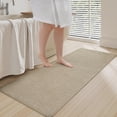 thumbnail image 3 of SIXHOME Bathroom Rugs Non Slip Bath Mat Chenille Soft Absorbent Quick Dry Bath Rugs for Bathroom Floor with Rubber Backing Machine Washable Bathmat Boho Bathroom Decor 17"x59" Beige, 3 of 8