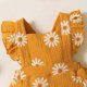 thumbnail image 5 of Gibobby Mameluco polar Ropa para niña recién nacida, conjunto de de tela crepé con estampado de margaritas, conjunto de 2 piezas para niña pequeña(Dolado, 6-9 Meses), 5 of 5