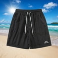 thumbnail image 1 of Styesk Mens Shorts Men Solid Color Casual Fashion Loose Drawstring Pockets Exercise Beach Shorts Pants, 1 of 6