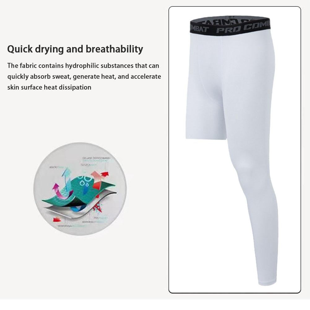 One Leg Compression Tights Long Pants Basketball Sports Base