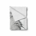 thumbnail image 2 of Spires Soft Flannel Fleece Throw Blanket, Original Futuristic Chaotic Graphic Design Image with Bizarre Forms and Features, Cozy Plush for Indoor and Outdoor Use, 50" x 60", Grey White, by Ambesonne, 2 of 6