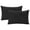 Black, variant on BinKFF Zippered Pillowcases, 2 Pack Microfiber Queen Pillow Cases, Super Soft Pillowcases with Envelope Closure, Wrinkle, Fade and Stain Resistant Pillow Covers, 19.3x14.2