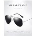 thumbnail image 3 of Un par de gafas de sol tipo sapo, gafas polarizadas adecuadas para conducir/pescar (marco negro y película gris C1), 3 of 4