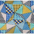 thumbnail image 5 of oneOone Cotton Poplin Twill Medium Blue Fabric Check Patchwork Sewing Craft Projects Fabric Prints By Yard 56 Inch Wide, 5 of 5