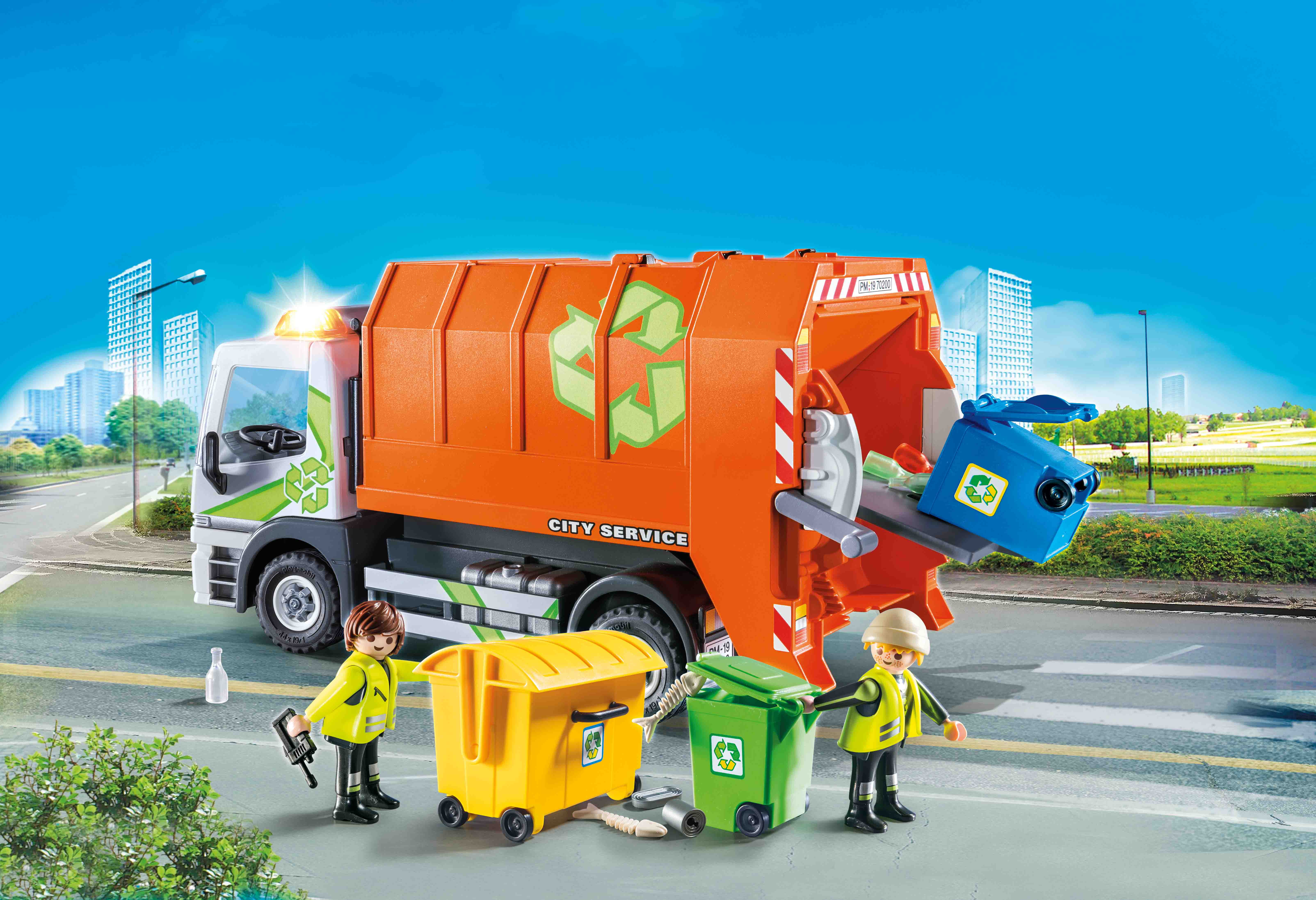 playmobil recycling truck