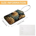 thumbnail image 5 of Unique Pangolin Square PU Leather Luggage Tags - 2 Pack with Privacy Cover and Stainless Steel Ring - Suitable for Travel, Backpack, Handbag - Suitcase Tags, Travel Tag, 5 of 7