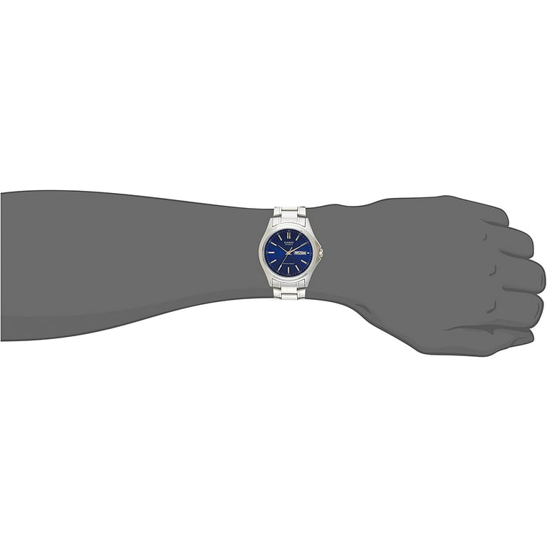 Casio Men's Enticer Quartz Blue Dial Stainless Steel Watch MTP1239D-2A 