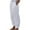 White, variant on Buigttklop Pants for Women 2024 Summer Casual Loose Cotton and Linen Pocket Solid Color Trousers Pants