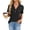 Black, variant on GIPQJK Womens Polo Shirt Knit V-Neck Short Sleeve Polo Blouse Relaxed Fit Button Down Tops Dressy Fashion Clothing,Navy,M