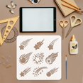 thumbnail image 3 of Shooting Star Painting Stencil with a Paint Brush 11.8x11.8 inch Versatile Star Stencil Falling Stars Stencil Star Stencil for Painting on Wood Wall Fabric Furniture DIY Home Decor, 3 of 8