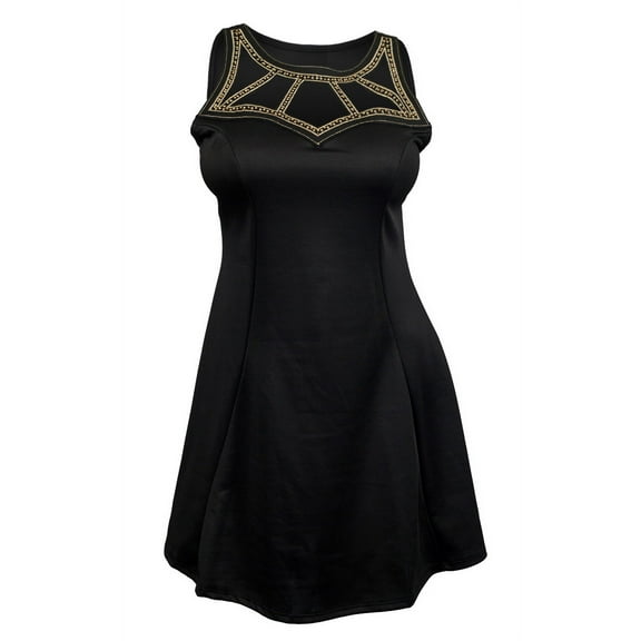 eVogues Women's Embellished Slimming Cutout Dress Black