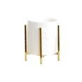 thumbnail image 1 of xinxixnxx Ceramic Planter Portable Decorative Round Simple Style Household Hotel Balcony Living Room Flower Pot with Stand Gold, 1 of 6