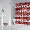 thumbnail image 2 of Red Christmas Knitted Pattern Shower Curtain 84"x72" ,Bathroom Decorative Shower Curtains Set with 12 Hooks,Modern Waterproof Washable Shower Curtain, 2 of 6