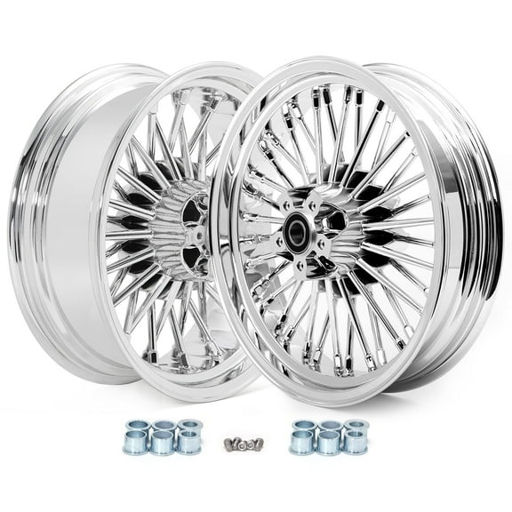 16x3.5 16x5.5 Fat Spoke Wheels Rims Set for Harley Dyna Fat Bob FXDF FXDWG Fat Boy FLSTF 2008-2017 Fat Boy Lo FLSTFB 2010-2017 Softail FXSTC FXST 2007-2010 Deuce FXSTD 2000-2007