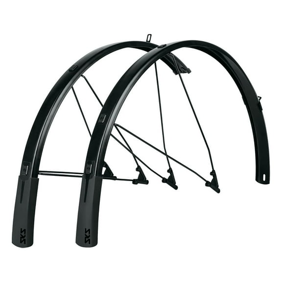 SKS B46 Bluemels Style Full Coverage Fender Set - 46mm, 700 x 28-37, Matte Black