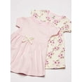 thumbnail image 2 of Touched by Nature Baby and Toddler Girl Organic Cotton Short-Sleeve Dresses 2pk, Cherry Blossom, 9-12 Months, 2 of 4