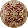 thumbnail image 1 of Ahgly Company Machine Washable Indoor Round Industrial Modern Brown Sand Brown Area Rugs, 3' Round, 1 of 7
