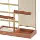 thumbnail image 3 of Gold Biaxial Jewelry Stand Removable Wood Base Ring Storage Box, 3 of 5