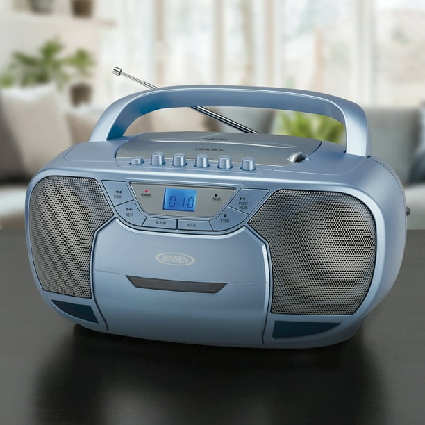 Jensen Portable Stereo AM/FM Radio, Bluetooth MP3 Boombox, CD-590
