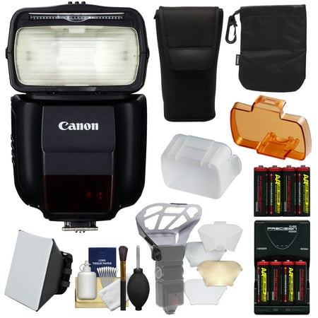 Canon Speedlite 430EX III-RT Flash + Soft Box + Diffuser + Batteries/Charger Kit for Rebel T6, T6i, T7i, T6s, EOS 77D, 80D, 7D, 6D, 5D Mark II III IV, 5Ds