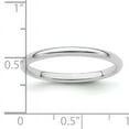 thumbnail image 2 of 925 Sterling Silver 2mm Half Round Band Ring Size 5.5, 2 of 7