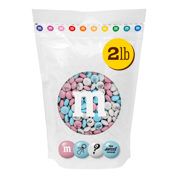 M&M'S Gender Reveal Milk Chocolate Candy, Baby Shower or Reveal Party Candy, 2lb Resealable Bulk Bag