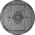 thumbnail image 1 of Ahgly Company Indoor Round Medallion Gray Traditional Area Rugs, 4' Round, 1 of 1