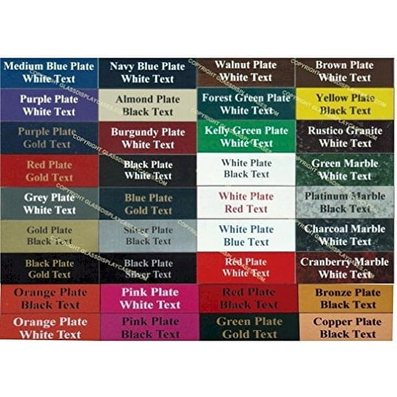 Custom Personalized Engraved 16x2 Inch Plastic Name Plate Nameplate Plaque Tag Sign Label. 30  Colors