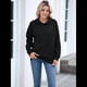 thumbnail image 4 of Sudadera con Capucha para Mujer, Informal, de Larga, Holgada, con Bolsillo. Negro M, 4 of 9