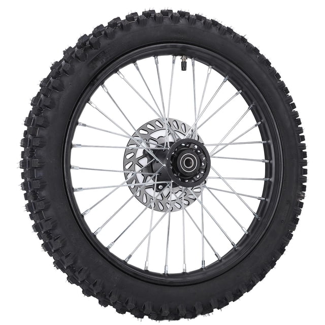 17 Inch Front Wheel Rim Tire Assembly, 70/100-17 2.75-17 190mm Brake Rotor Front Wheel Tire and Rim for Motorcycle