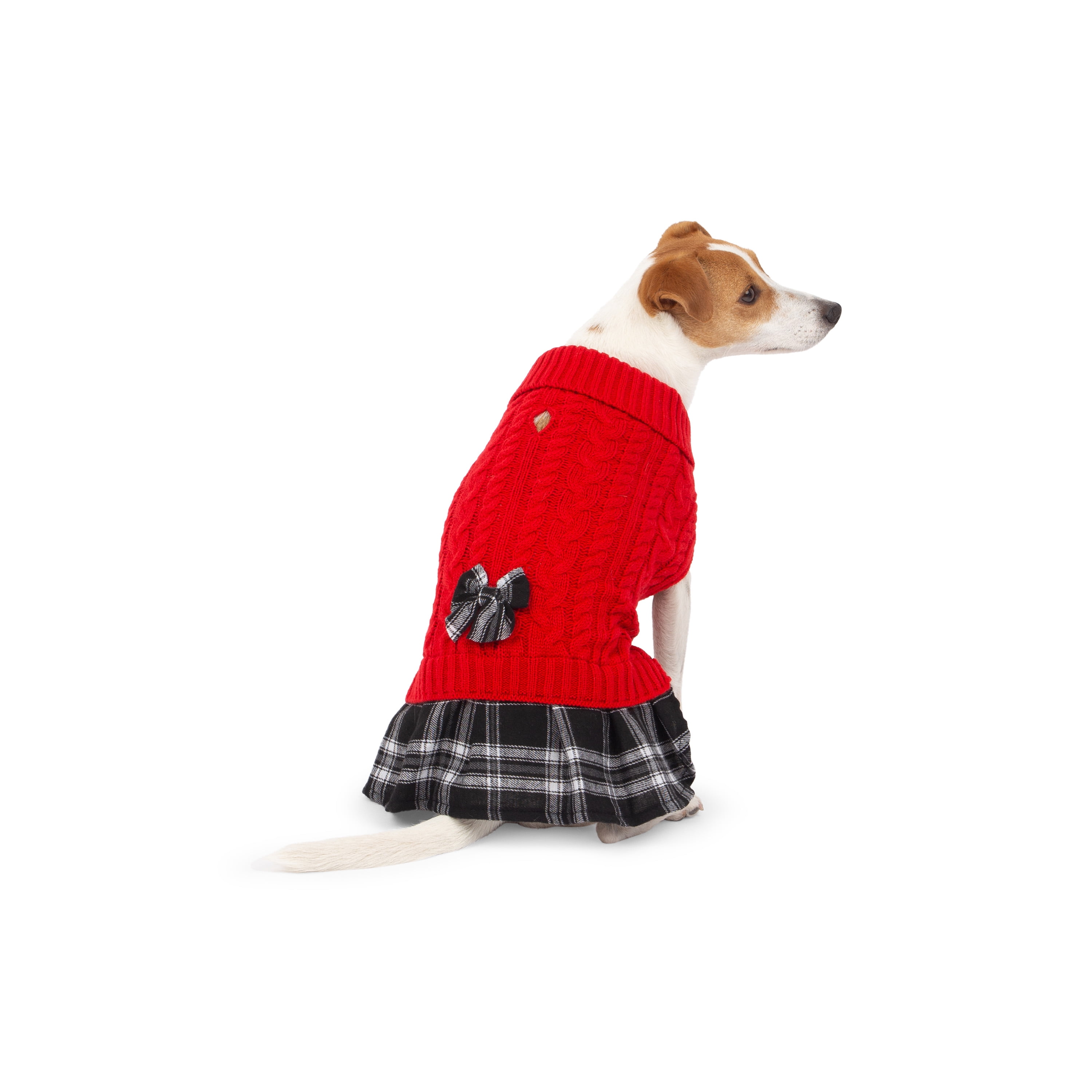 One Paw, Holiday Dress Sweater, Dog Sweater, Built-in Skirt, ONEPAW EX HOLIDAY SWEATER