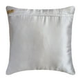 thumbnail image 3 of The HomeCentric Throw Pillow Covers Pack of 2 22x22 inch (55x55 cm) Pillow Covers White Cushion Covers Crushed Solid Color Pillows Cover Crushed Art Silk Square Pillow Cases Patchwork - Pure Dreams, 3 of 6