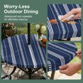 thumbnail image 5 of Round Outdoor Tablecloth with Umbrella Hole and Zipper, Boho Navy Blue Tablecloth with Elastic Waterproof, Minimalist Farmhouse Striped Patio Table Covers for 45" - 54" Picnic Pool Tables, 5 of 9